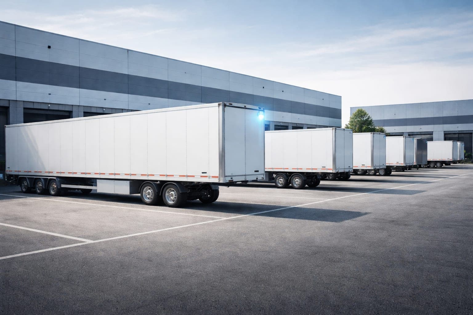Logistics fleet operating with monitoring systems